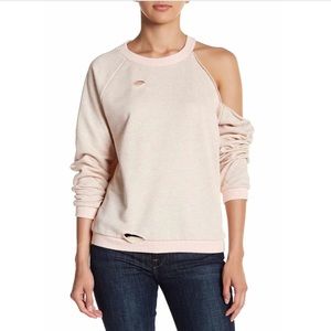 NWT TOV Raglan Sleeve Distressed Pullover